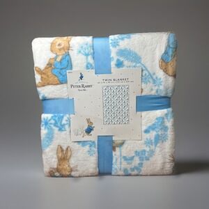 Beatrix Potter Peter Rabbit Easter Spring Soft‎ Plush Throw Blanket 60x90" Twin